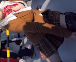 【コスプレ隠盗動画】C89で護あさなにも負けない監獄学園の白木芽衣子コスをしたレイヤーの胸チラ隠し撮りww