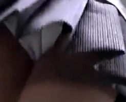 【JK逆さ撮り盗撮動画】白の綿パンツにクッキリとまんすじを出した女子校生を駅構内で隠し撮りww